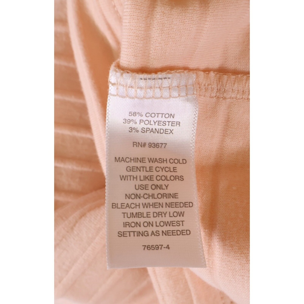 Liz Claiborne Short Sleeve Shirt Womens Sz XL Pink Stripes Stretch Cuffed Sleeve - Picture 8 of 9